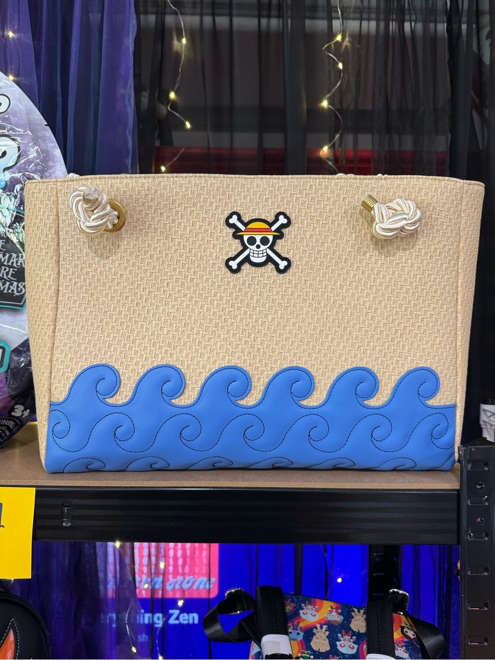 Loungefly One Piece Waves Textured Tote Bag